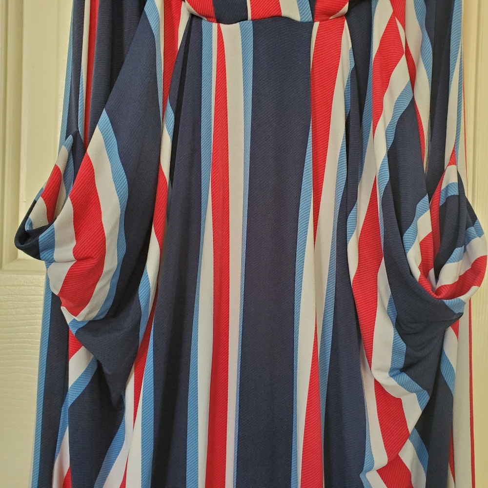Euc Bcbgeneration Multicolor Draped Cocktail Dress - image 5